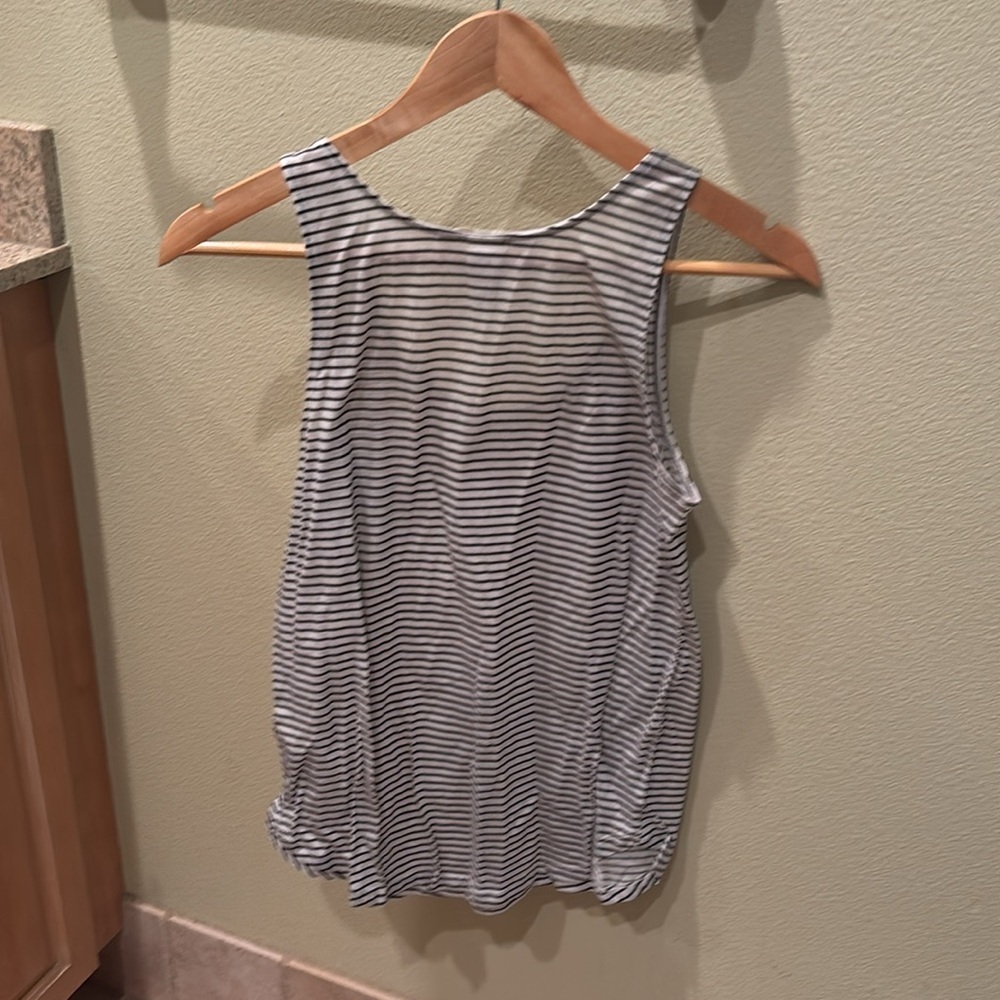 H and M Striped Sleeveless tank top - Black and White - Picture 7 of 8
